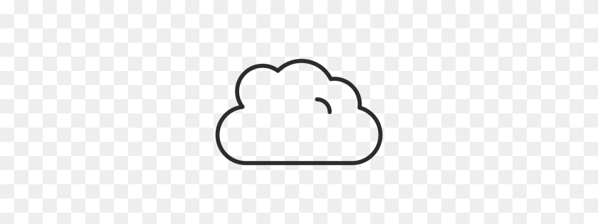 256x256 Cloud Stroke Icon - Dark Clouds PNG
