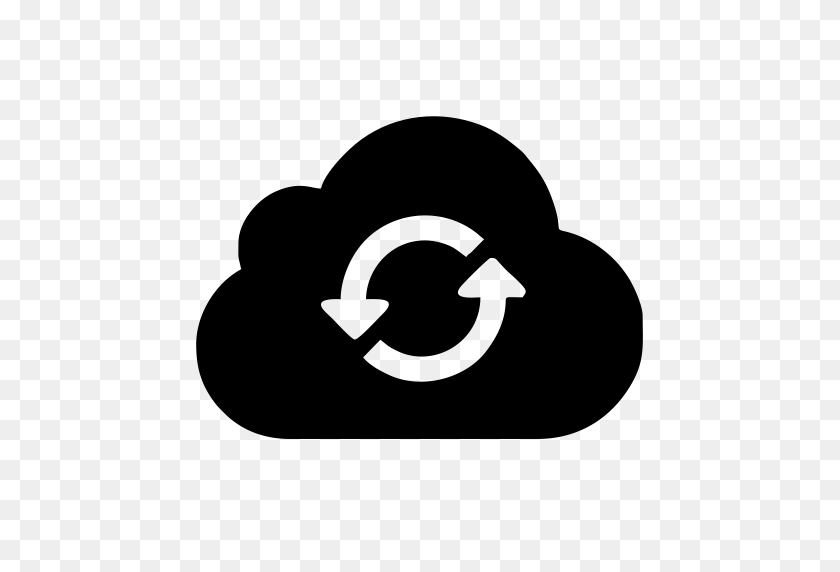 512x512 Cloud Update, Monochrome, Fill Icon With Png And Vector Format - Update Clipart