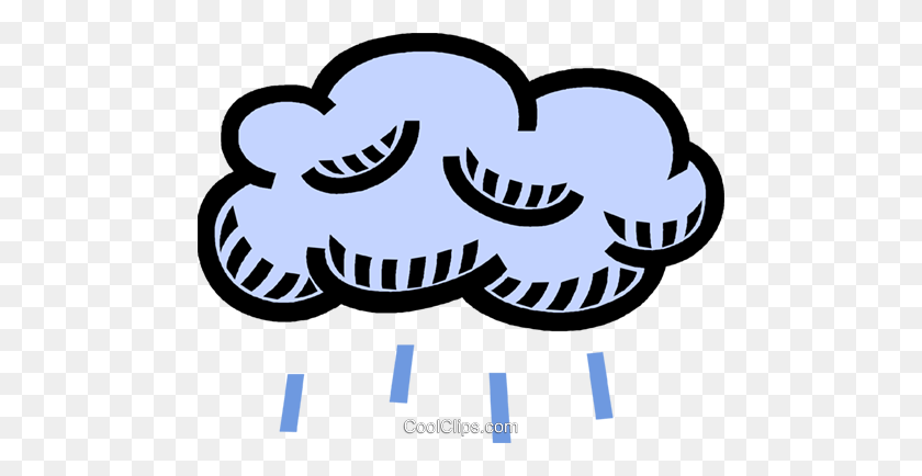 480x374 Nube, Clima, Lluvia Royalty Free Vector Clipart Illustration - Rainstorm Clipart
