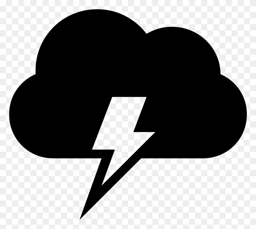 980x872 Облако С Электрическими Молниями Символ Погоды Шторм Png - Логотип Молнии Png