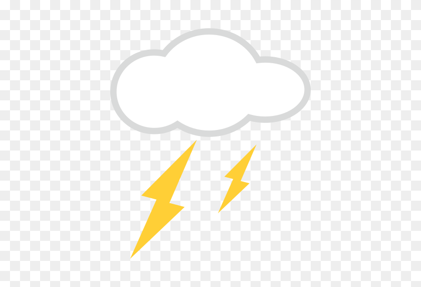 512x512 Cloud With Lightning Emoji For Facebook, Email Sms Id - Cloud Emoji PNG