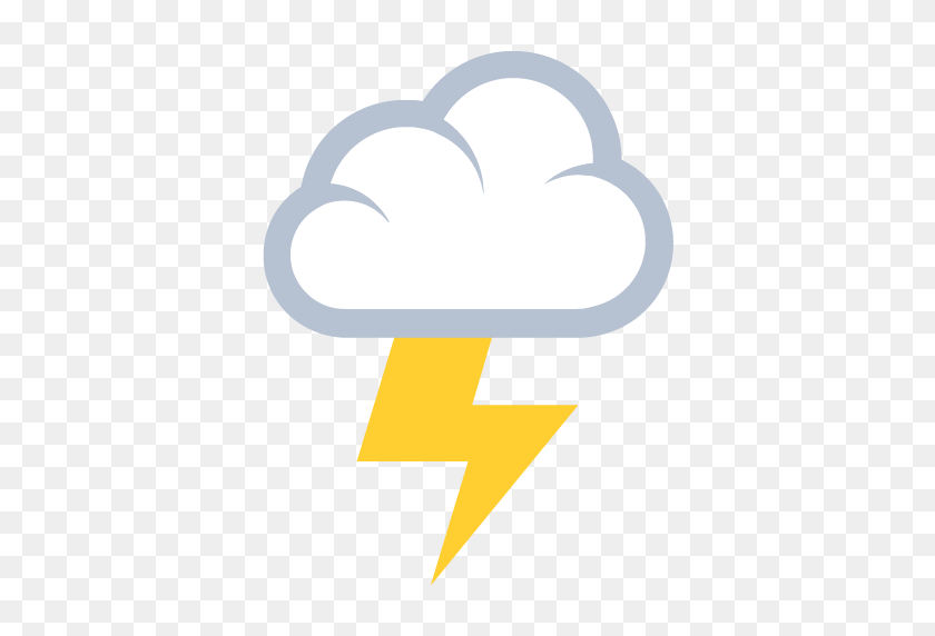 512x512 Cloud With Lightning Emoji For Facebook, Email Sms Id - Cloud Emoji PNG
