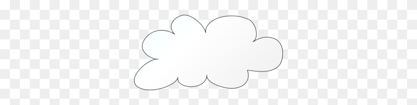 300x153 Cloud With Thin Outline Clip Art - Thin Clipart