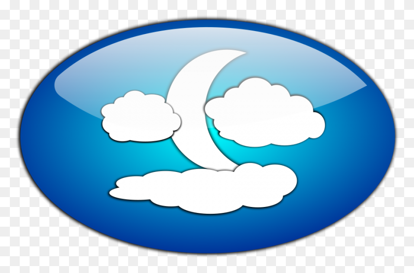 900x570 Clouds And The Moon Png Clip Arts For Web - Blue Moon PNG