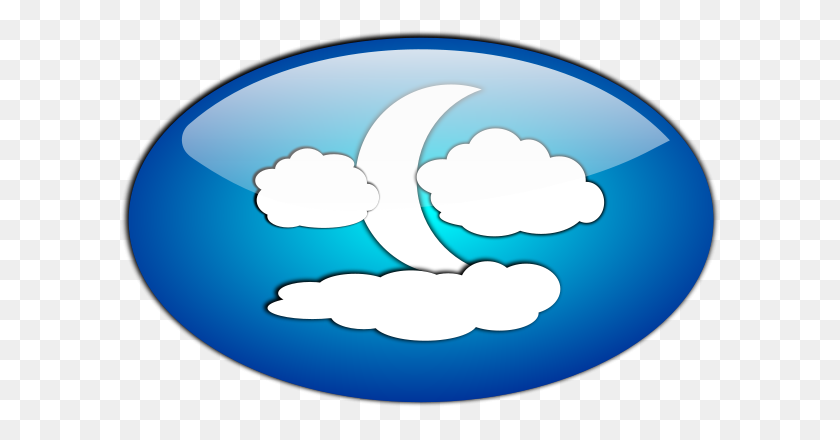 600x380 Clouds And The Moon Png Clip Arts For Web - Moon Vector PNG