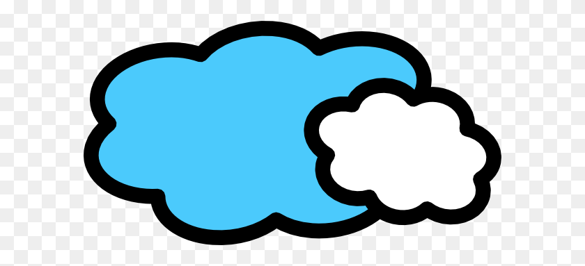 600x323 Clouds Blue And White Clip Art - Dust Cloud Clipart