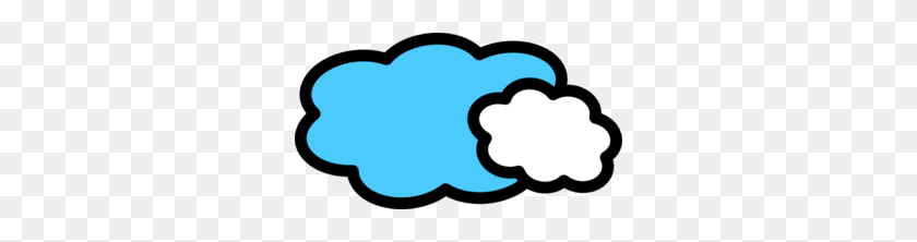 300x162 Clouds Blue And White Png, Clip Art For Web - Katie Clipart