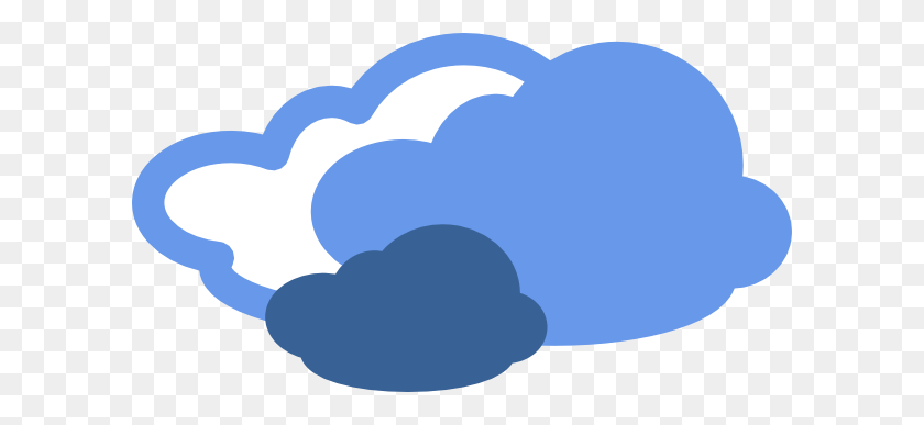600x327 Nubes Clipart - Nube Azul Png