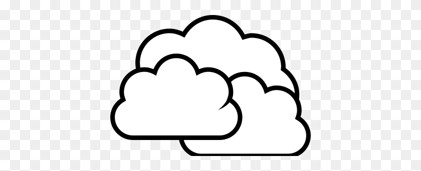 400x282 Clouds Clipart Grumpy - Shark Clipart Black And White