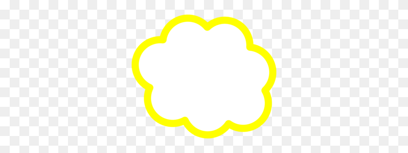 298x255 Clouds Clipart Yellow - Cloud Transparent Clipart