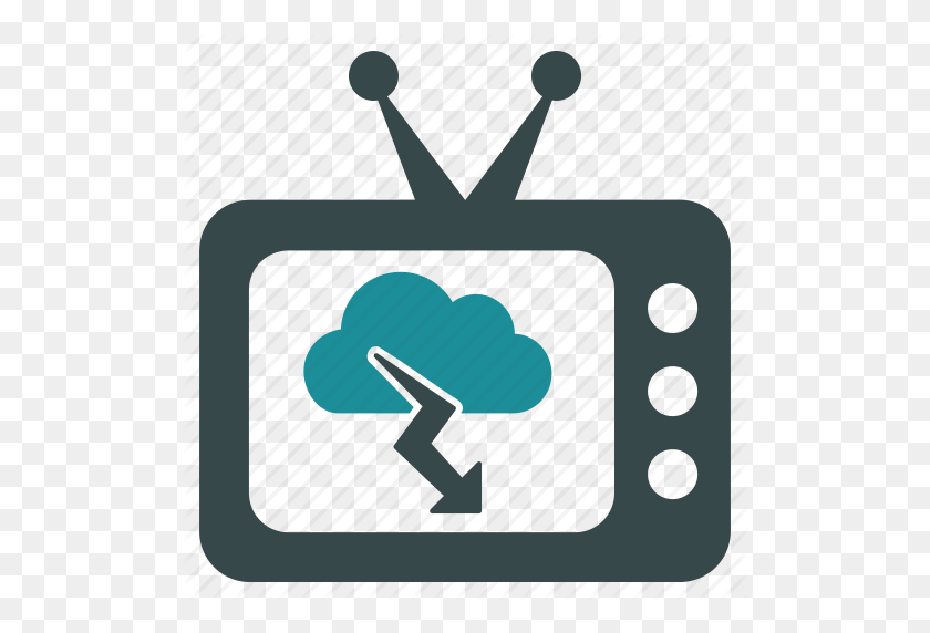 512x512 Clouds, Forecast, News, Storm, Television, Tv, Weather Icon - Weather Forecast Clipart