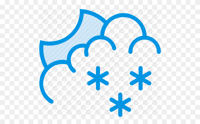 512x460 Clouds, Forecast, Night, Snow, Snowy, Weather, Webby Icon - Snowy Weather Clipart