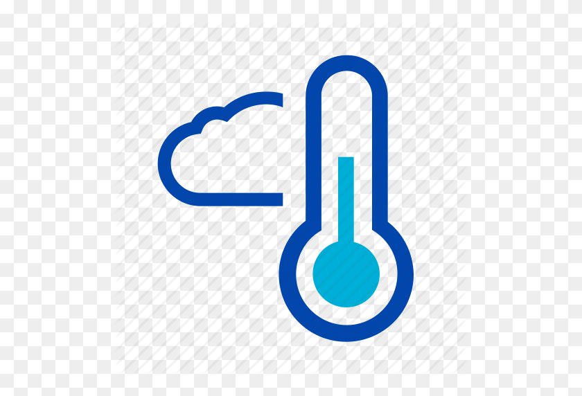 512x512 Cloudy, Cold, Partly, Rain, Storm, Thermometer, Weather Icon - Cold Thermometer Clip Art