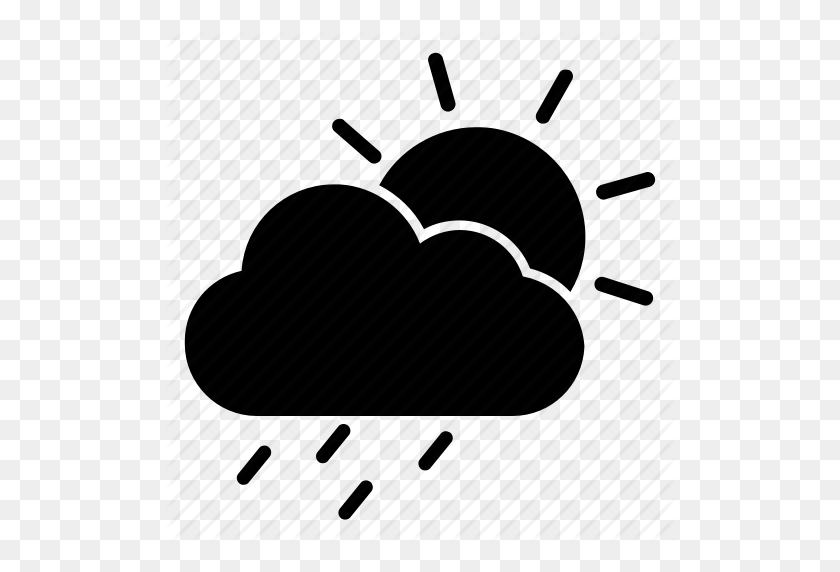 512x512 Cloudy, Drizzle, Light Rain, Rain, Raining, Sunshower Icon - Partly Sunny Clipart