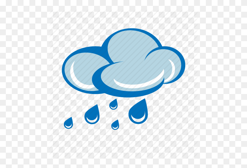 512x512 Облачно, Прогноз, Легкий Дождь, Дождевое Облако, Дождь, Шторм, Значок Погоды - Дождевое Облако Png