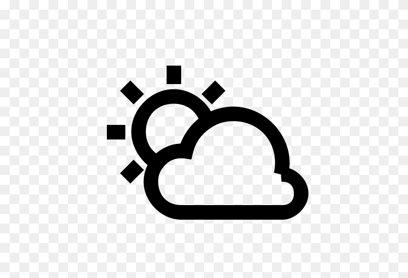 512x512 Прогноз Облачности Значок Облачной Погоды, Значок Облачности, Значок Туманной Погоды - Переменная Облачность Клипарт