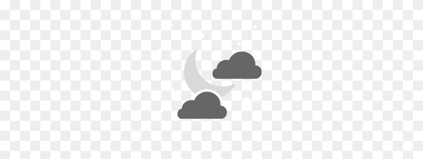 256x256 Cloudy Night Icon - Night PNG