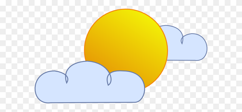 600x329 Cloudy Weather Clip Arts Download - Sunny Weather Clipart