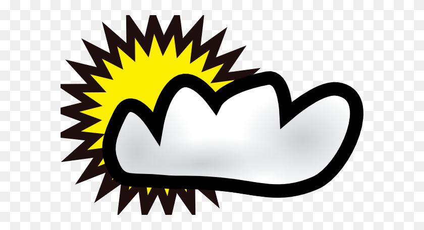 600x396 Cloudy Weather Clipart - Flash Logo Clipart