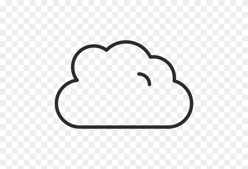 512x512 Cloudy Weather Stroke Icon - Cloudy PNG
