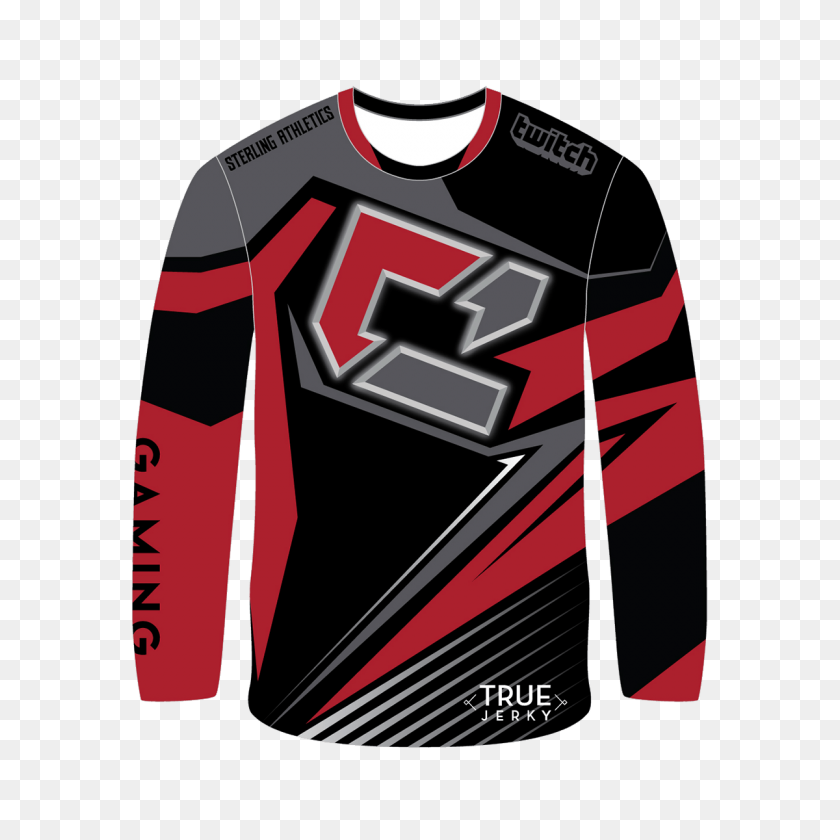 1200x1200 Clout Gaming Polyester Long Sleeve Jersey Sterling Athletics - Clout PNG