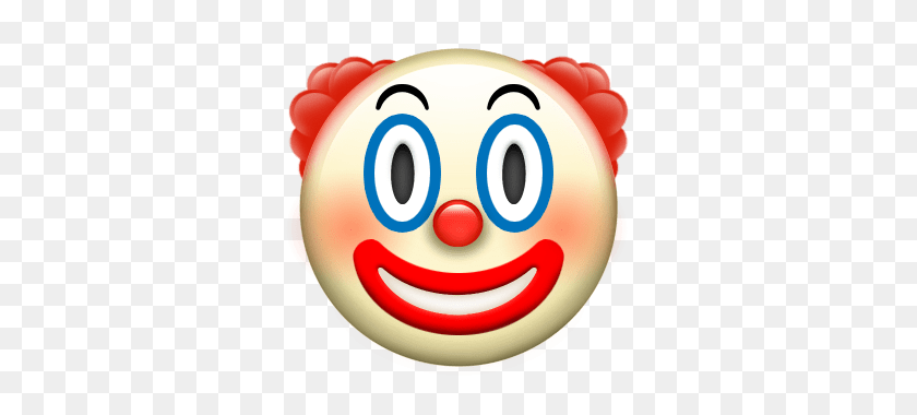 320x320 Clown Apple Emoji Transparent Png - Emoji PNG