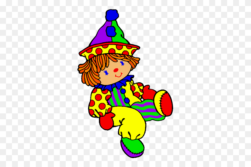 321x500 Clown Clip Art - Playing With Toys Clipart