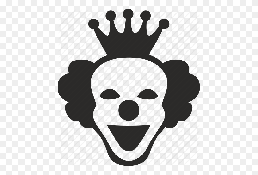 464x512 Payaso, Corona, Cara, Rey, Máscara, Icono De Sonrisa - Payaso Png