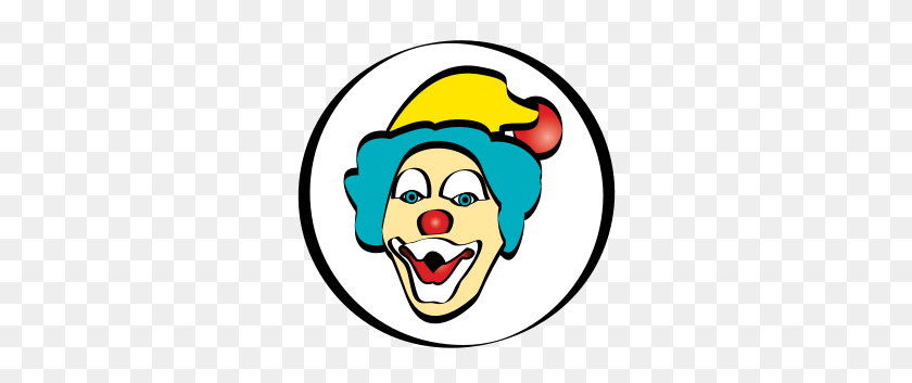 300x293 Clown Face Clipart - Страшный Клоун Клипарт