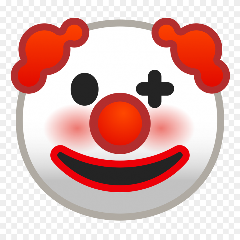 1024x1024 Значок Лицо Клоуна Ното Смайлики Набор Иконок Смайлики Google - Лицо Клоуна Png