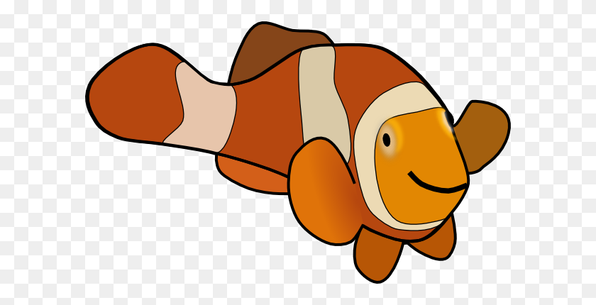 600x370 Clown Fish Clip Art - Orange Fish Clipart