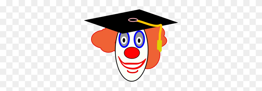 300x232 Clown School Graduate Clip Art - Graduation Clip Art Free