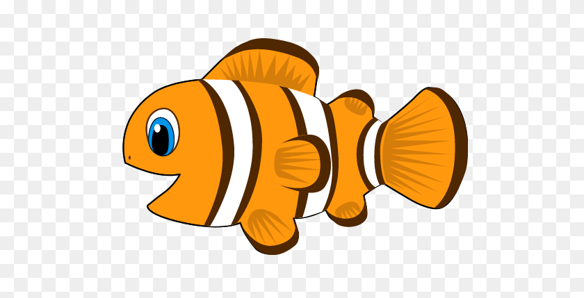 563x369 Clownfish Clipart Animated - Orange Fish Clipart