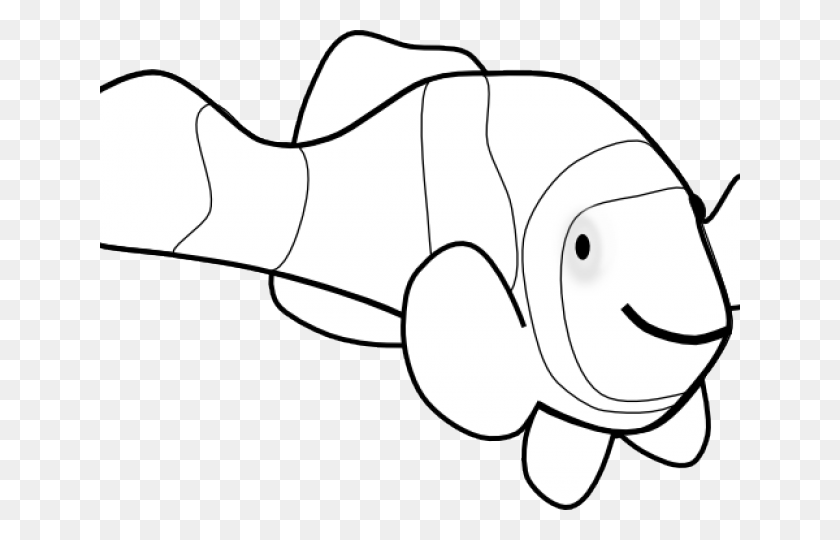 640x480 Clownfish Clipart Butterfly Fish - Clownfish Clipart Black And White