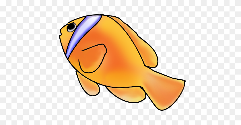 481x376 Clownfish Clipart Fish Swimming - Swimming Clipart Black And White