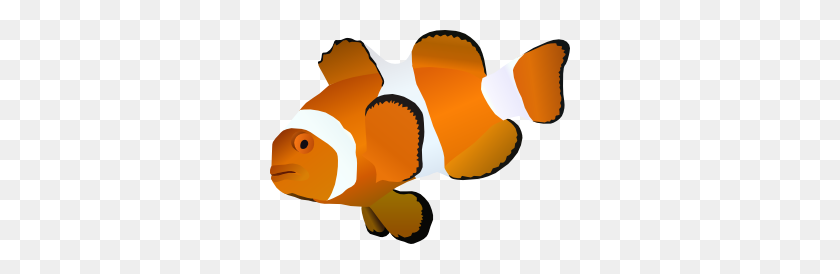 300x214 Clownfish Clipart Orange Objects - Clownfish Clipart