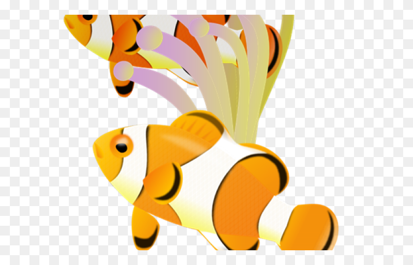 640x480 Реалистичный Клипарт Рыба-Клоун - Черный И Белый Клипарт Рыба-Клоун
