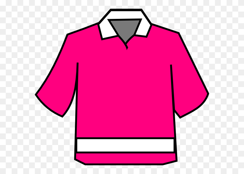 600x540 Camiseta Del Club Pink Clipart - Pink Shirt Clipart