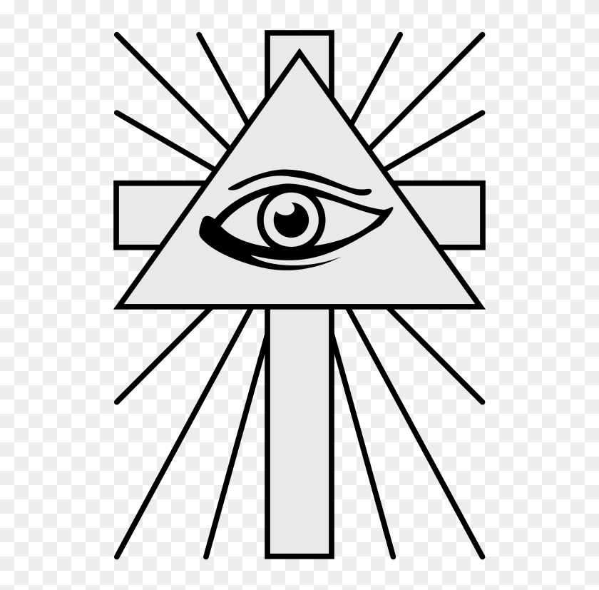 550x767 Coa Illustration All Seeing Eye - Illuminati Eye PNG