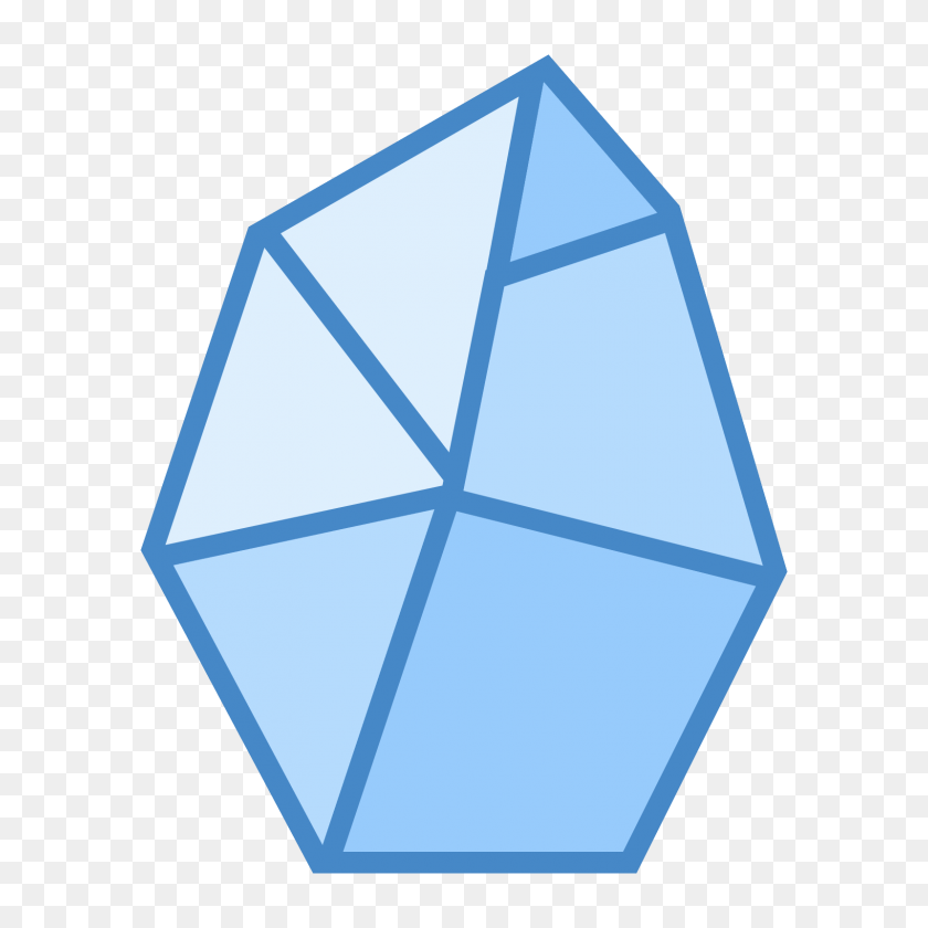 1600x1600 Coal Icon - Blue Triangle PNG