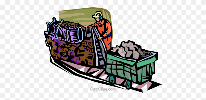 480x349 La Industria Del Carbón, La Minería De Imágenes Prediseñadas Vectoriales Libres De Regalías Ilustración - Clipart De Minería