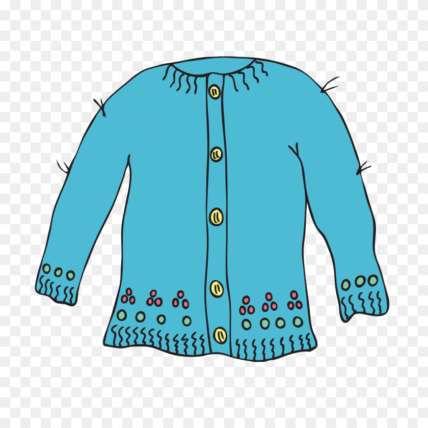 1500x1500 Coat Clipart Sweater - Grandma Clipart Free