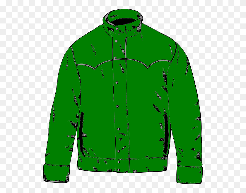 546x598 Coat Green Jacket Clip Art - Winter Gear Clipart