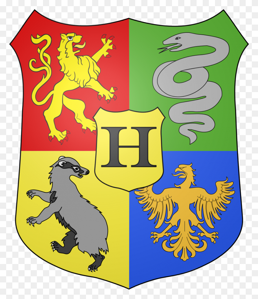 873x1023 Coat Of Arms Hogwarts - Hogwarts Crest PNG