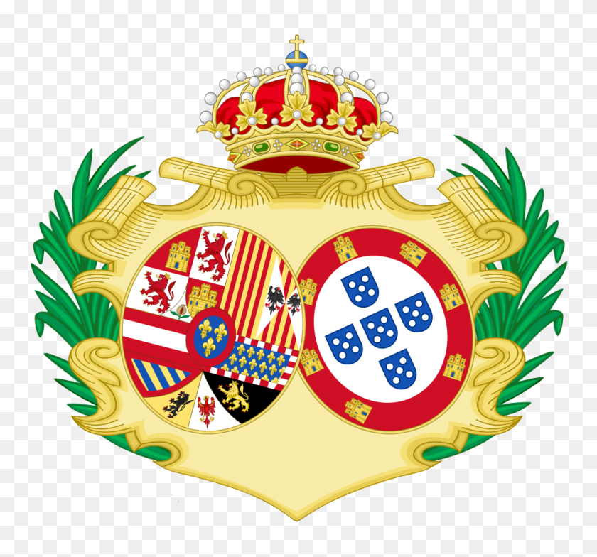 1000x929 Coat Of Arms Of Barbara Of Portugal, Queen Consort Of Spain - Queen PNG
