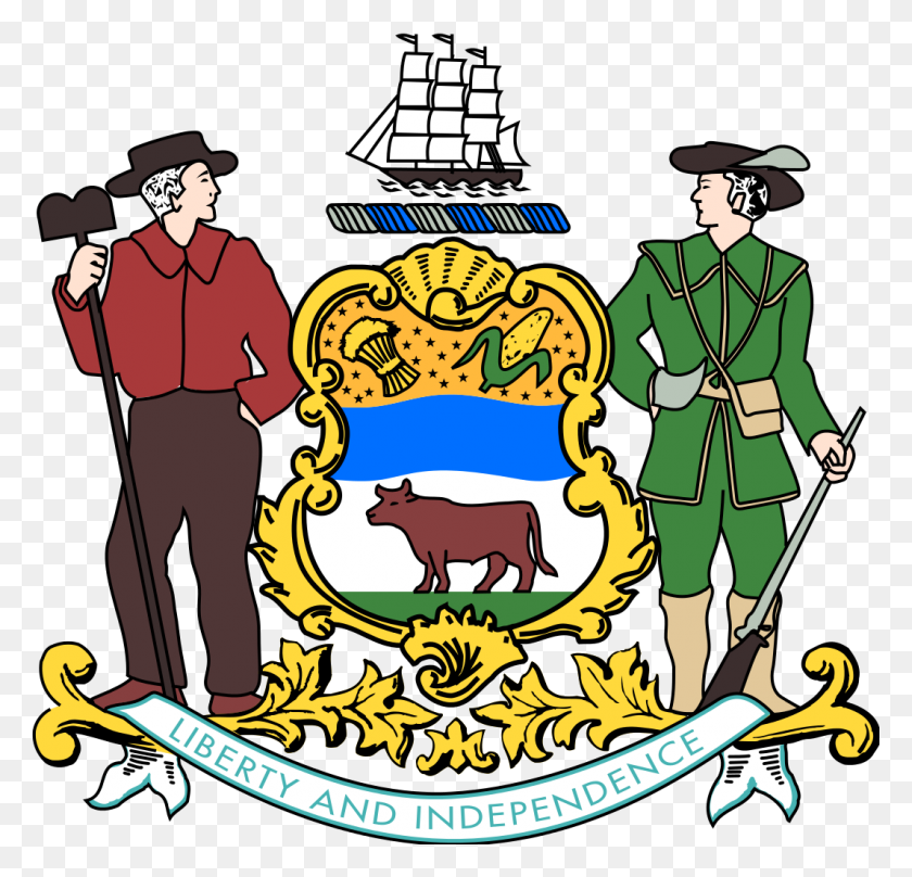 1067x1024 Coat Of Arms Of Delaware - Sleepover Clipart