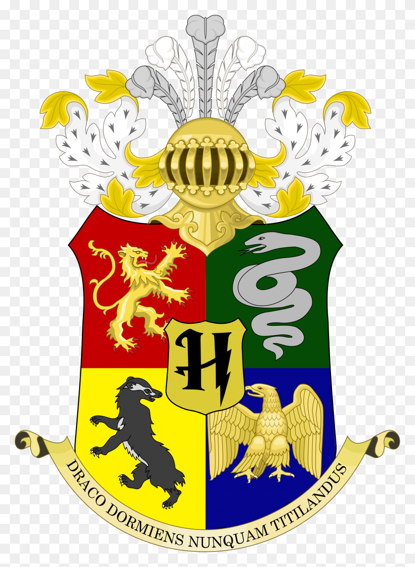 2000x2788 Coat Of Arms Of Hogwarts - Hogwarts Crest Clipart