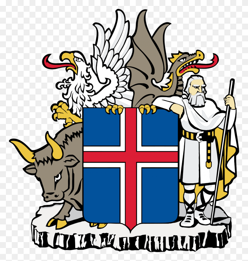 1200x1269 Герб Исландии - Король Лев Клипарт