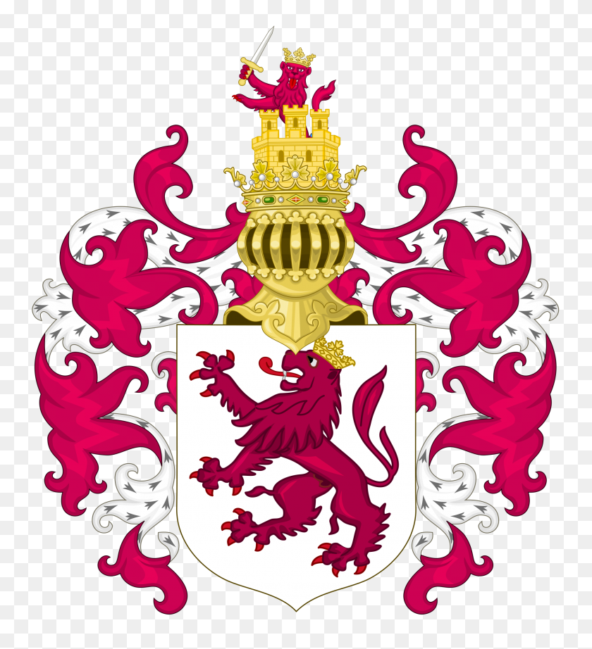 2000x2211 Coat Of Arms Of Leon With The Royal Crest - Leon PNG