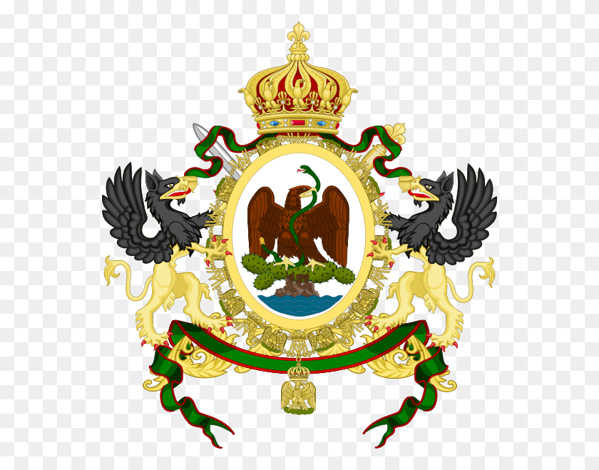 554x599 Coat Of Arms Of Mexico - Mexican Cactus Clipart